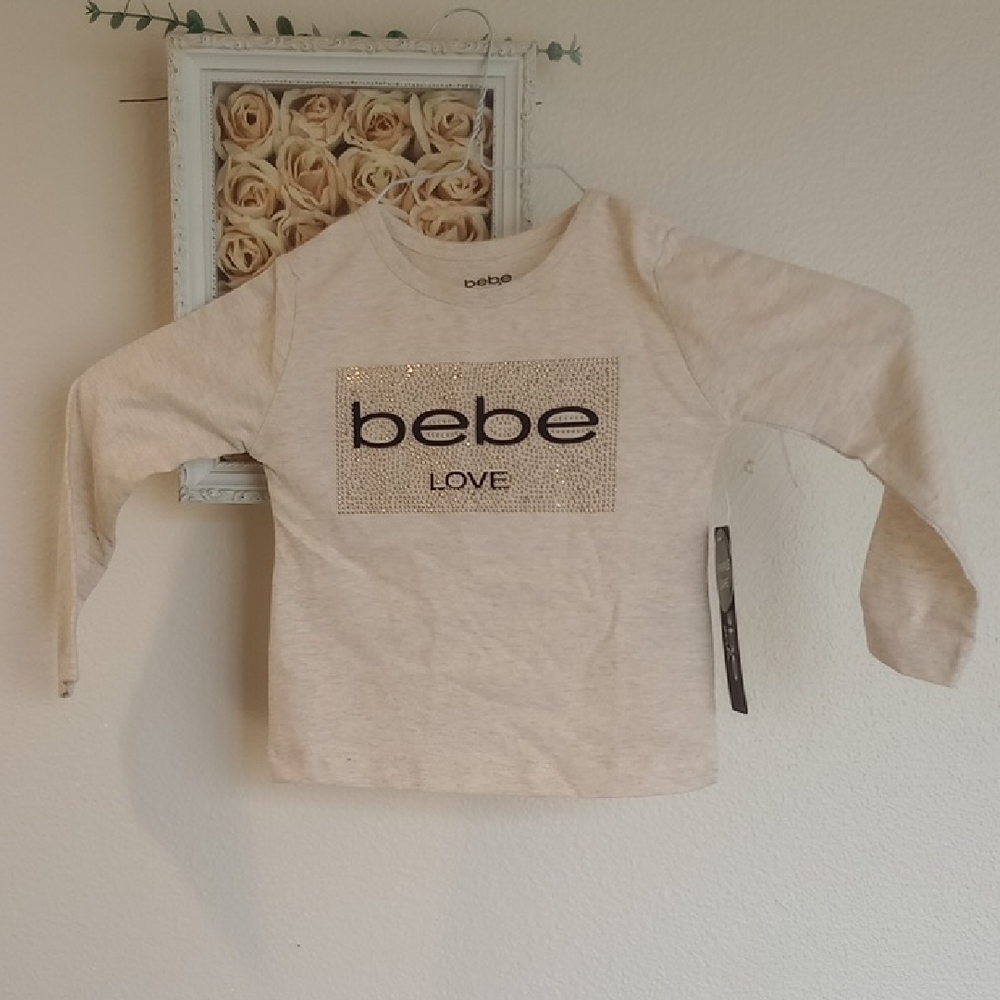 Bebe Kids Cream Long Sleeve Shirt